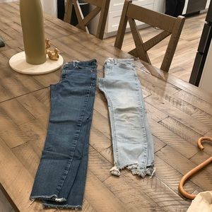 2 TOPSHOP Jamie Jeans waist 25 in length are 28&32 in